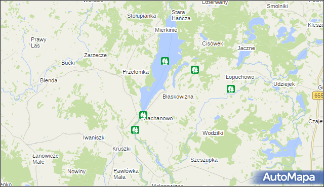 mapa Błaskowizna, Błaskowizna na mapie Targeo