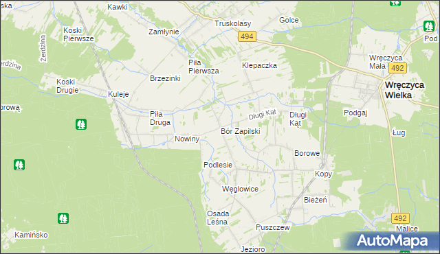 mapa Bór Zapilski, Bór Zapilski na mapie Targeo