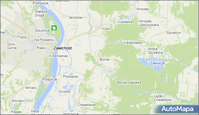 mapa Borów gmina Annopol, Borów gmina Annopol na mapie Targeo