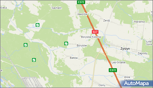 mapa Borysów, Borysów na mapie Targeo