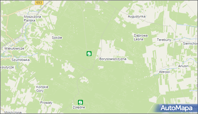 mapa Borysowszczyzna, Borysowszczyzna na mapie Targeo