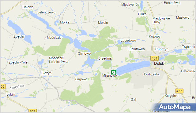 mapa Brzednia, Brzednia na mapie Targeo
