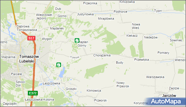 mapa Chorążanka, Chorążanka na mapie Targeo