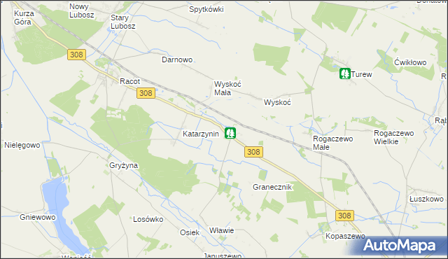 mapa Choryń, Choryń na mapie Targeo