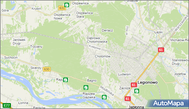 mapa Chotomów, Chotomów na mapie Targeo