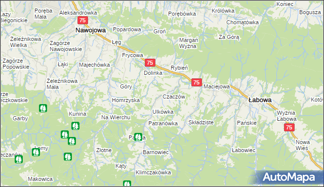 mapa Czaczów, Czaczów na mapie Targeo