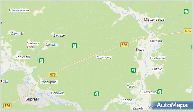 mapa Czołnowo, Czołnowo na mapie Targeo