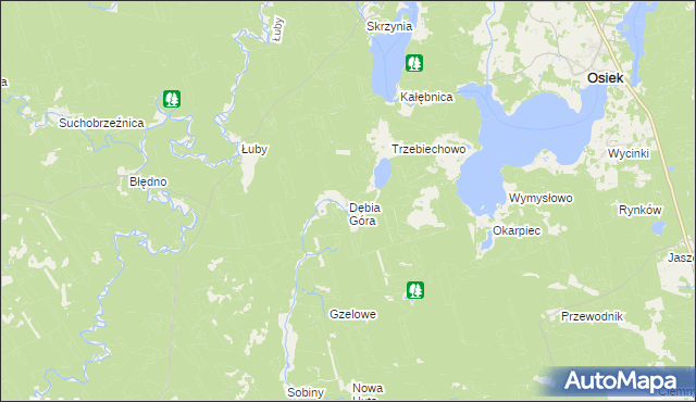 mapa Dębia Góra, Dębia Góra na mapie Targeo