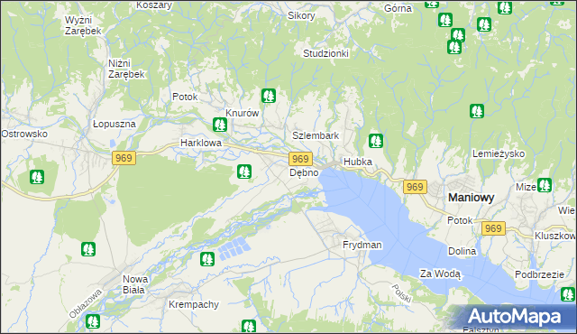 mapa Dębno gmina Nowy Targ, Dębno gmina Nowy Targ na mapie Targeo