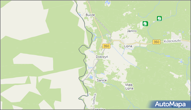 mapa Dobrzyń gmina Przewóz, Dobrzyń gmina Przewóz na mapie Targeo