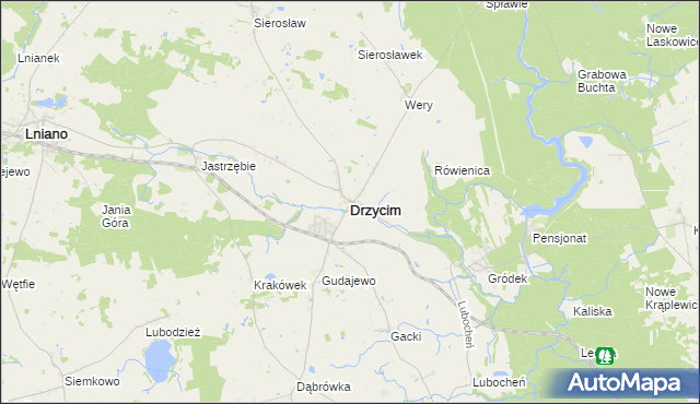 mapa Drzycim, Drzycim na mapie Targeo