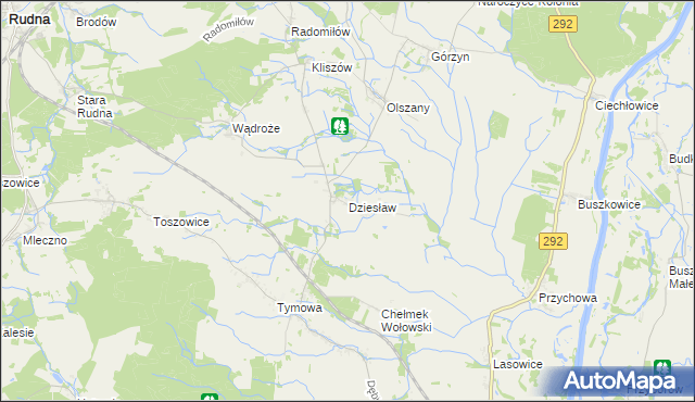 mapa Dziesław, Dziesław na mapie Targeo