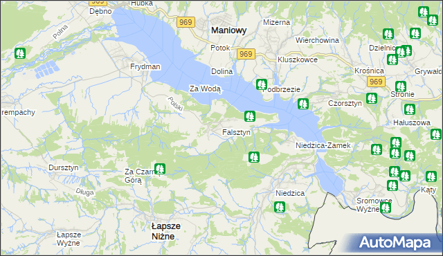 mapa Falsztyn, Falsztyn na mapie Targeo