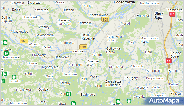 mapa Gaboń, Gaboń na mapie Targeo