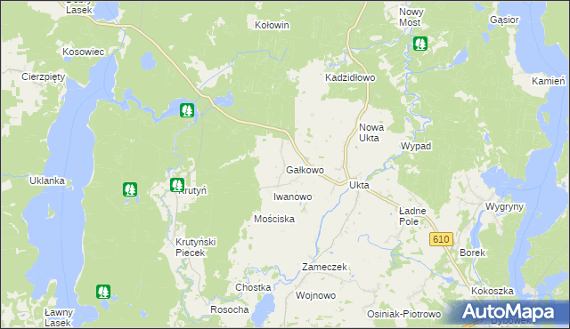 mapa Gałkowo, Gałkowo na mapie Targeo
