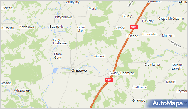 mapa Golanki, Golanki na mapie Targeo