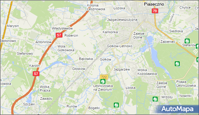 mapa Gołków, Gołków na mapie Targeo