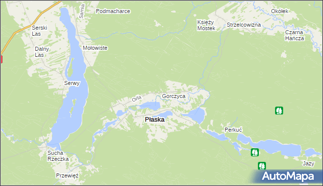 mapa Gorczyca, Gorczyca na mapie Targeo