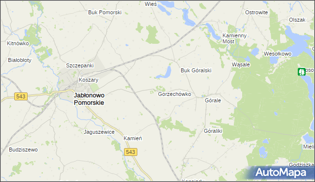 mapa Gorzechówko, Gorzechówko na mapie Targeo