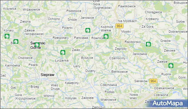 mapa Gorzków gmina Wieliczka, Gorzków gmina Wieliczka na mapie Targeo