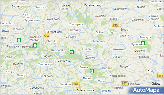 mapa Grajów, Grajów na mapie Targeo