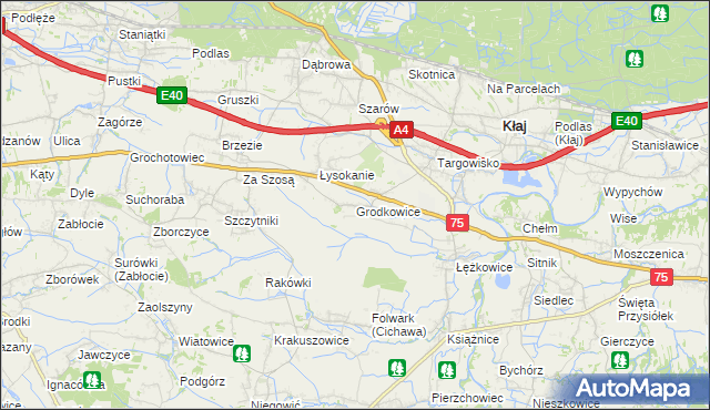 mapa Grodkowice, Grodkowice na mapie Targeo
