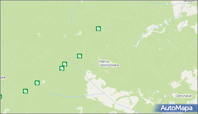 mapa Hanus Gajówka, Hanus Gajówka na mapie Targeo