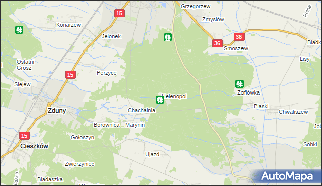 mapa Helenopol gmina Zduny, Helenopol gmina Zduny na mapie Targeo