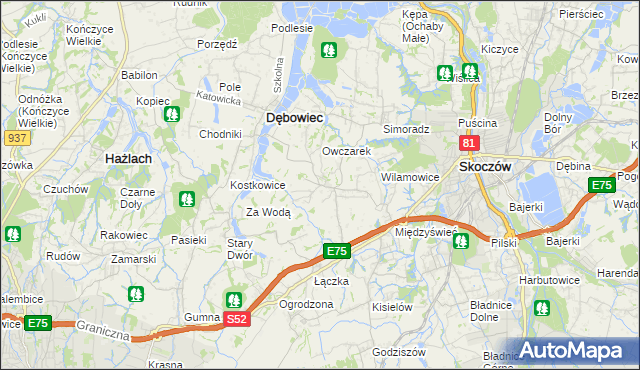 mapa Iskrzyczyn, Iskrzyczyn na mapie Targeo