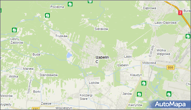 mapa Izabelin C, Izabelin C na mapie Targeo