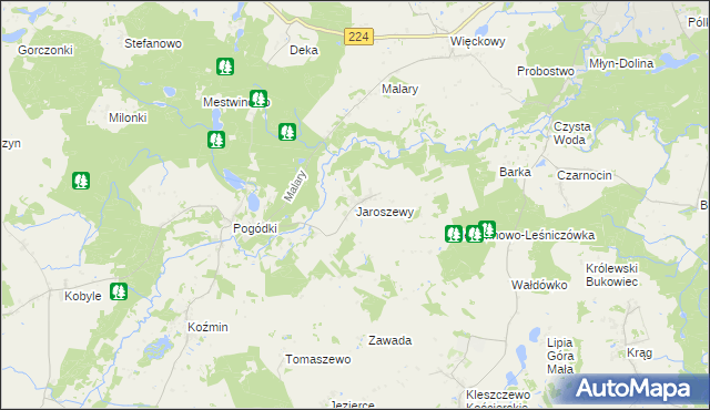 mapa Jaroszewy, Jaroszewy na mapie Targeo