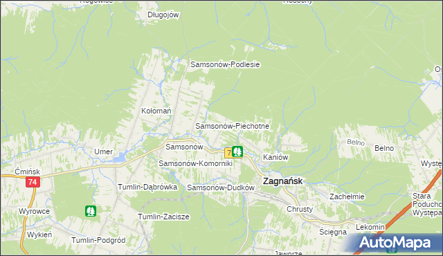 mapa Jasiów, Jasiów na mapie Targeo