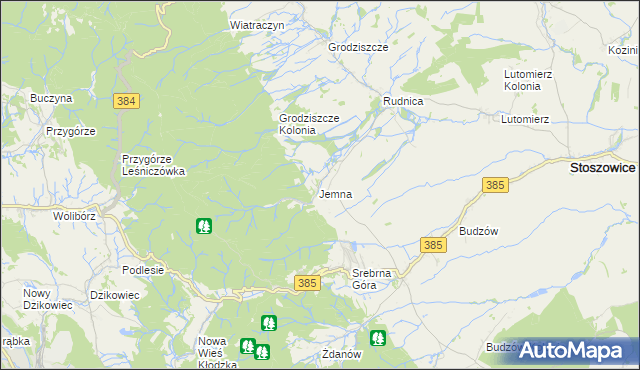 mapa Jemna, Jemna na mapie Targeo