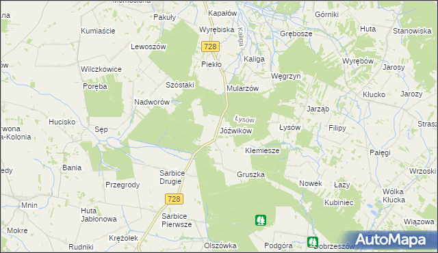 mapa Jóźwików, Jóźwików na mapie Targeo
