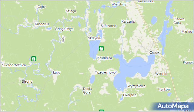 mapa Kałębnica, Kałębnica na mapie Targeo