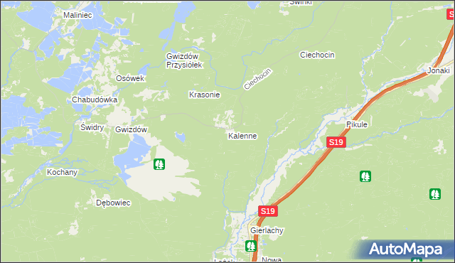 mapa Kalenne, Kalenne na mapie Targeo