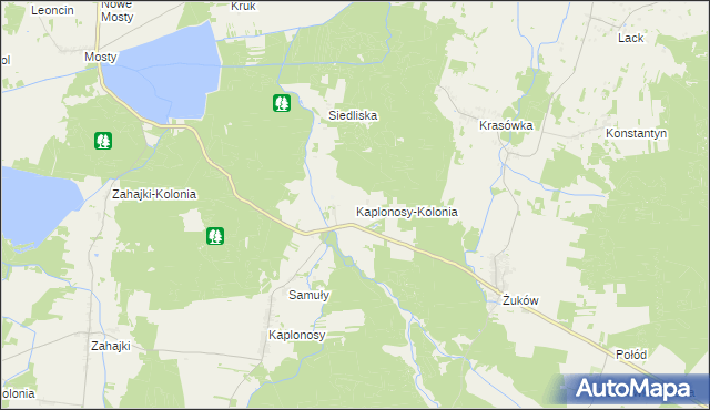 mapa Kaplonosy-Kolonia, Kaplonosy-Kolonia na mapie Targeo