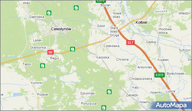 mapa Karpiska, Karpiska na mapie Targeo