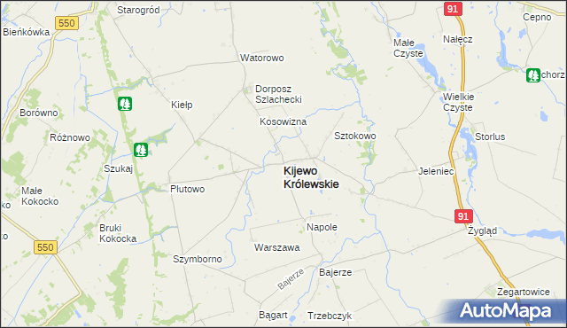 mapa Kijewo Królewskie, Kijewo Królewskie na mapie Targeo