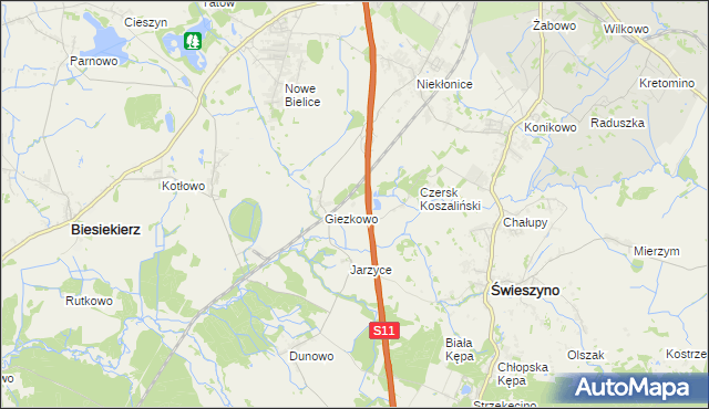 mapa Kłokęcin, Kłokęcin na mapie Targeo