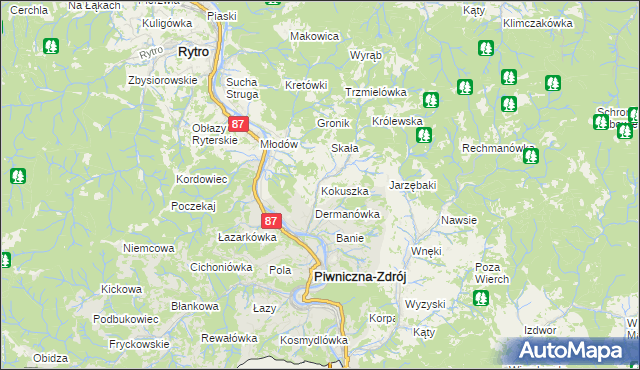 mapa Kokuszka, Kokuszka na mapie Targeo