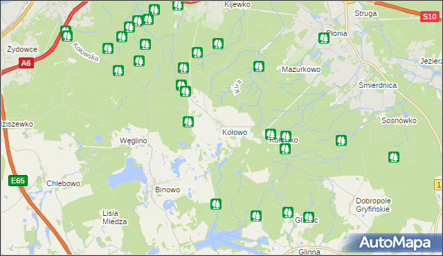 mapa Kołowo, Kołowo na mapie Targeo