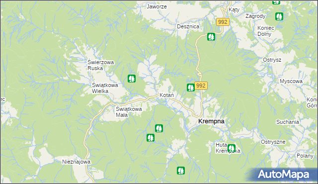 mapa Kotań, Kotań na mapie Targeo