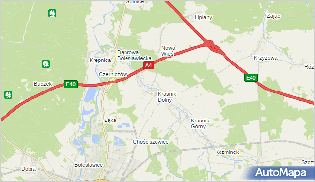 mapa Kraśnik Dolny, Kraśnik Dolny na mapie Targeo