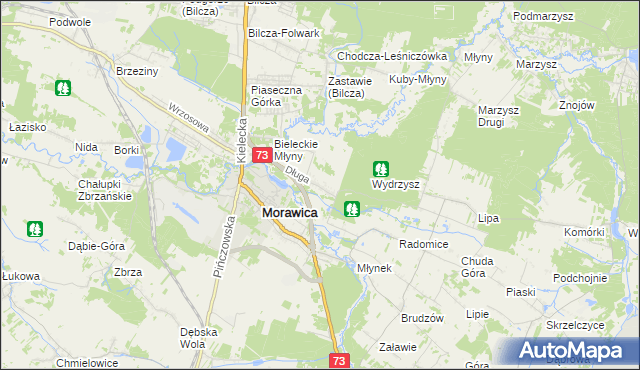 mapa Łabędziów, Łabędziów na mapie Targeo