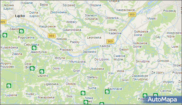 mapa Łazy Brzyńskie, Łazy Brzyńskie na mapie Targeo