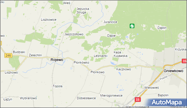 mapa Leśnianki, Leśnianki na mapie Targeo