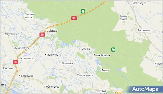 mapa Lubicz gmina Lubsza, Lubicz gmina Lubsza na mapie Targeo