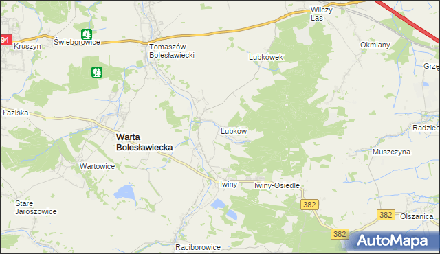 mapa Lubków, Lubków na mapie Targeo