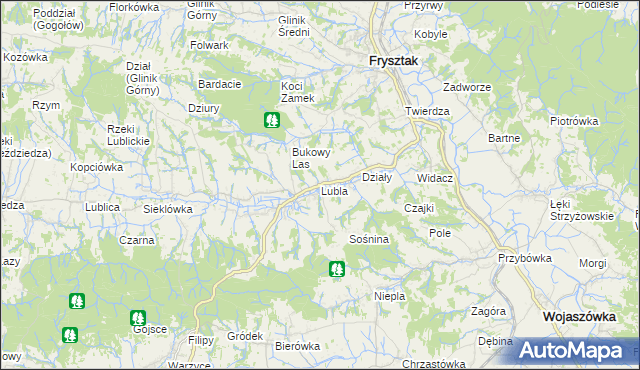 mapa Lubla, Lubla na mapie Targeo